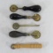 Five antique pastry crimpers