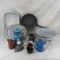 Vintage kitchen enamelware pieces