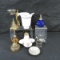 Antique jeweled oil lamps & other lamps & parts