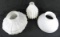 6 milk glass oil lamp shades