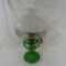 Green Depression glass Aladdin oil lamp