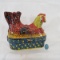 Vintage Baldwin Tin Hen Laying Eggs Toy - works