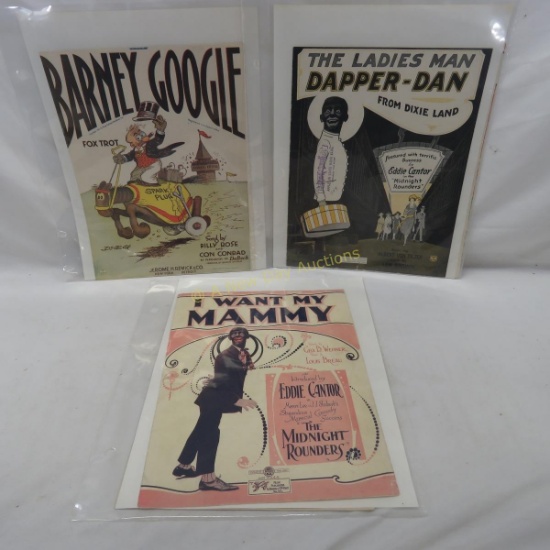 6 pieces of sheet music - 3 are Eddie Cantor