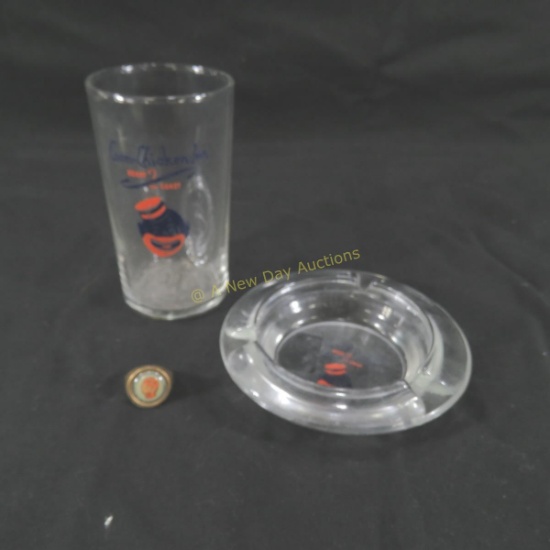 Coon Chicken Inn Glass, Ashtray & Club Cotton Ring