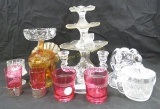LE Smith, Midwest, heavy crystal & sandwich glass