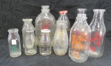 Antique and vintage milk bottles
