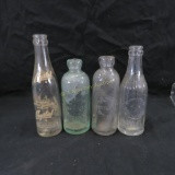 4 antique soda pop bottles