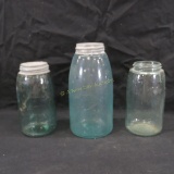 3 antique Ball Mason jars