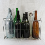 Antique spin mold bottles and other old bottles
