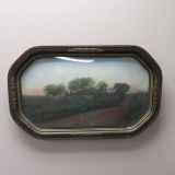 1924 Picture Of Farmstead in Bubble Glass frame
