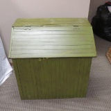 Antique Green Firewood Cabinet