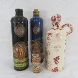 4 Stoneware Decanters- 2 1970 Beameister