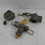 3 Antique Nutmeg Grinders