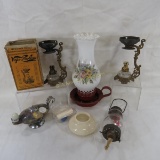 2 Vapo-Cresolene and other oil lamps and parts