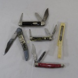 Pin-Up girl and 3 other pocket knives- 1 is Case