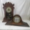 Two vintage mantel clocks parts or repair