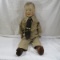 Vintage Compo and cloth military doll 28