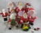 Vintage Santa figures, light up, music box & more