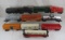 Lionel trains, tanker, caboose, box cars