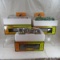 3 Rail King Train cars Burlington, CGW with boxes