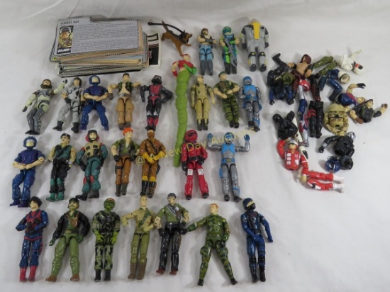 Vintage GI Joe Action Figures with File Cards