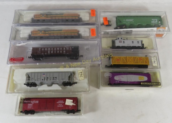 9 N Scale Trains with 2 Locomotives