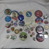 Vintage political and other Pinback buttons
