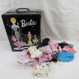 1962 Mattel Ponytail Barbie case with clothes