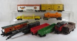 10 Lionel Cars - box, flat, tankers & more