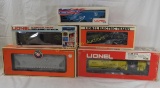 5 Lionel Train Cars with boxes