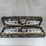 2 K-Line TTAX Articulated Flat cars with trailers