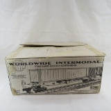 K-Line TTAX 5 unit car with containers in box O ga