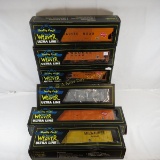 6 Weaver Ultra Line Train Cars with boxes
