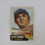 1953 Topps Dutch Leonard baseball card #155