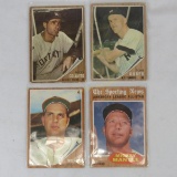4 1962 Topps the sporting news baseball cards