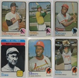 6 1973 Topps baseball cards all HOFers