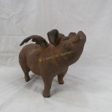Cast iron Flying Pig Coin Bank -13