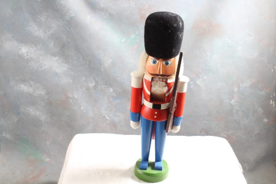 11 1/2" Wooden Soldier Nutcracker Good Condition