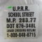 UPRR School Street Metal Sign