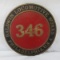 Baldwin Locomotive Works 346 Number Plate 8.5