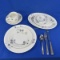 BR 7 pcs Violets & Daisies China & 3 pc flatware