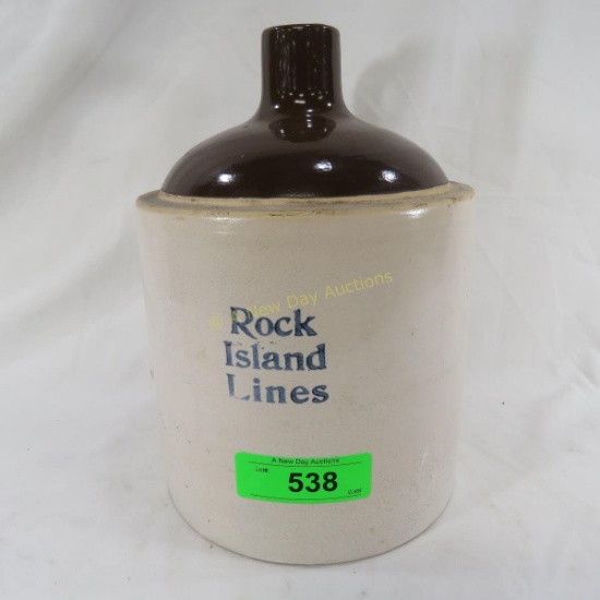 Rock Island Lines stoneware jug