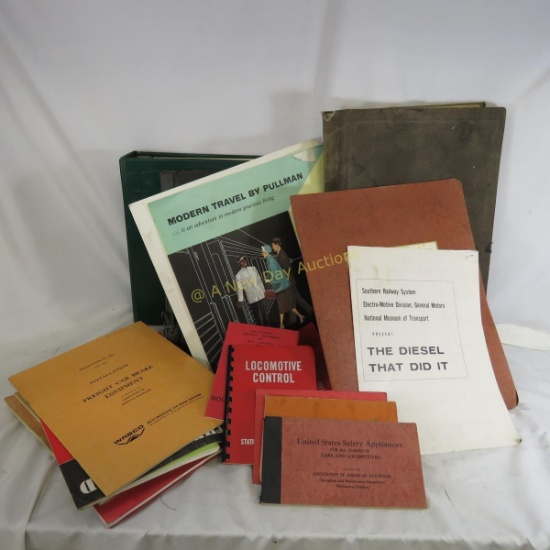 Pullman and other Railroad manuals and ephemera