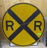 Round RR Crossing reflective sign 36