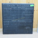 Wood Train Bulletin Schedule Board 24x24