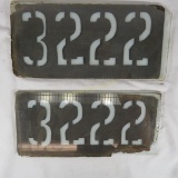 2 number plates 3222