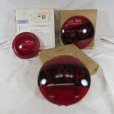 2 DM&IR Red Stop Light Lenses and 1 red lens