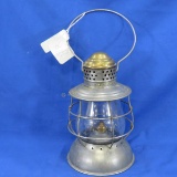 Old Steam Gauge Lantern with Brass Top