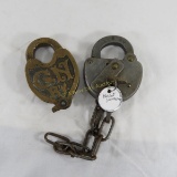 2 GNRY Locks and 1 Brass Key