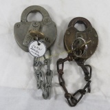 2 C&NW Switch Locks & Brass Keys
